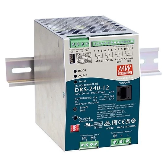 Mean Well DRS-240-48 akkumulátortöltős Tápegység, 48 V DC, 240 W
