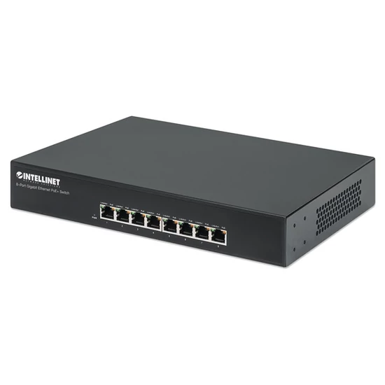 MANHATTAN 560641 Switch PoE - 8 port, 8db 1Gbps PoE+, rack, 802.3at/af, 140W