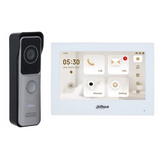 Dahua VTO2311R-WP_VTH2621GW-WP_szett Egylakásos Video IP kaputelefon szett