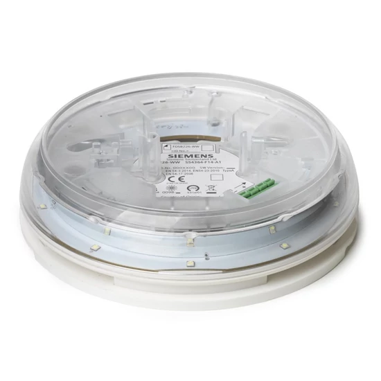 SIEMENS FDSB226-WW C-NET/FDnet huroktáplált hang-fényjelző aljzat; fehér LED; fehér