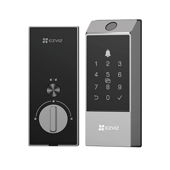 EZVIZ CS-DL04(WBCP,M) Vezetéknélküli okos zár + billentyűzet, kártyaolvasó, ujjnyomat olvasó, Wifi