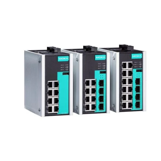 MOXA EDS-G508E-T Managed full Gigabit Ethernet switch with 8 10/100/1000BaseT ports, -40°C to 75°C o