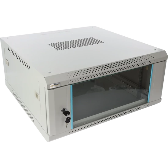 PULSAR RWA466-G 19" 4U 600x600 fali rack szekrény; lapraszerelt; szürke; könnyített kialakítás