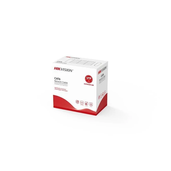 HIKVISION DS-1LN6OUTPE black 305m Kábel, Kültéri hálózati kábel, UTP CAT 6, 305 méter