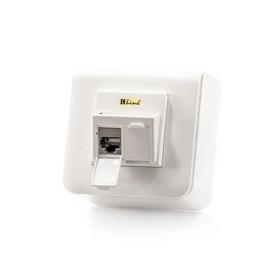KELINE 601120-AP + KEJ-C5E-S-TL(2) Giga Modulo45 Cat.5E, 2xRJ45/s, falon kívüli csatlakozóval