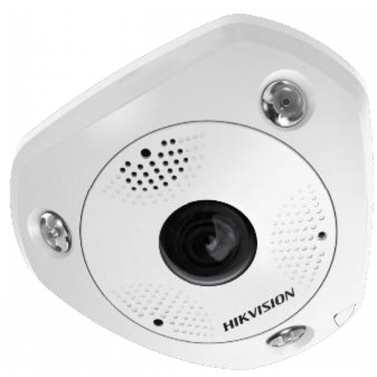 HIKVISION DS-2CD63C5G0-IVS 12 MP 360° vandálbiztos IR Smart IP panorámakamera; hang/riasztás be-/kimenet; mikrofon/hangszóró