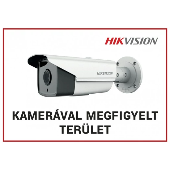 EGYÉB GYÁRTÓ FM-02 Magyar nyelvű figyelmeztető matrica: "Kamerával megfigyelt terület"; 148x105 mm