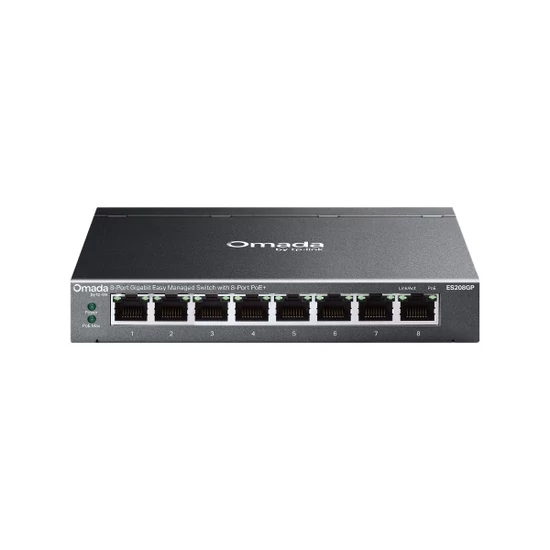 TP-LINK ES208GP Switch Menedzselhető PoE