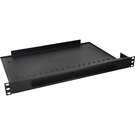 PULSAR RAPS-1P 19" fésűs kábel átvezető panel polccal; 1U; 443x