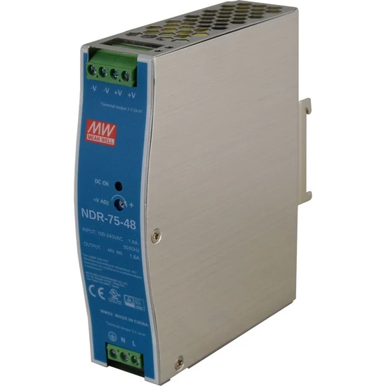 Mean Well NDR-75-48 Tápegység, 48 V DC, 76,8 W