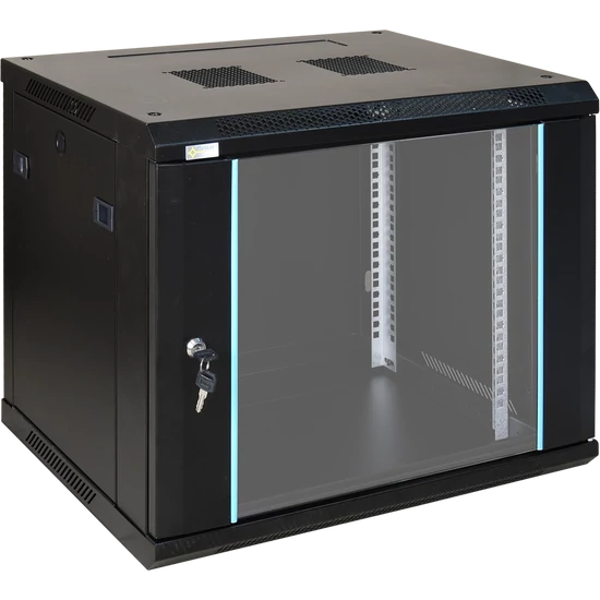 PULSAR RW964 19" 9U 600x450 fali rack szekrény; készre szerelt; fekete