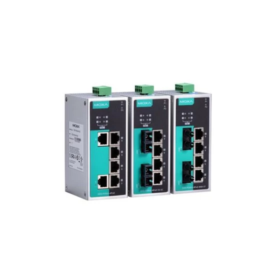 MOXA EDS-P206A-4PoE-M-SC-T Unmanaged PoE Ethernet switch with 1 10/100BaseT ports, and 1 100Base