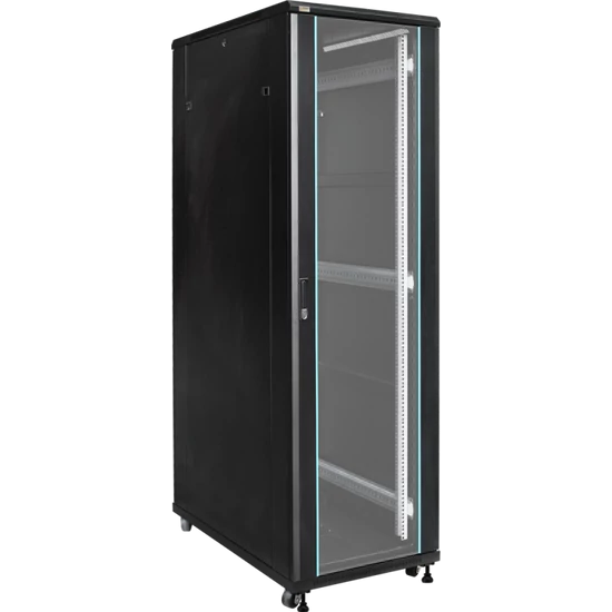 PULSAR ZRS4261 19" 42U 600x1000 álló rack szekrény; készre szerelt; fekete