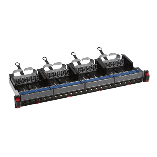 LEGRAND 033762 Patch panel - Cat6, STP, 24 portos, 1U, árnyékolt, gyorscsatlakozók, LCS3