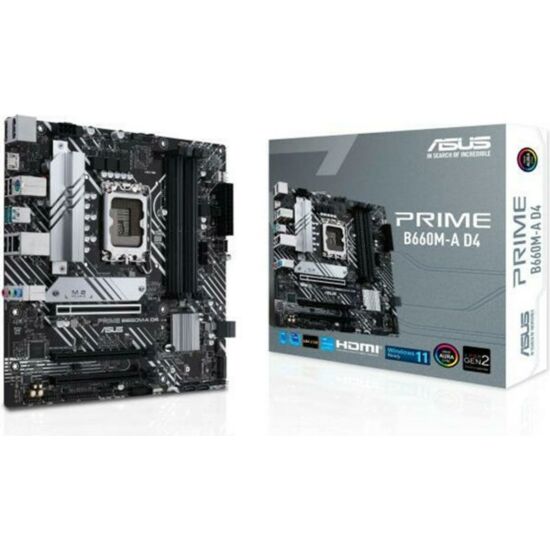 ASUS PRIME B660M-A D4 Alaplap - Intel s1700