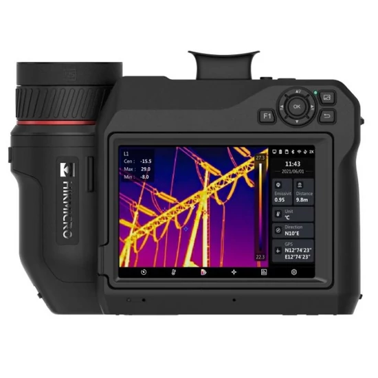 HIKMICRO HM-TP96H-Q/W-SP60H-L12 Hordozható thermográfiai kamera; 640x480; 12°x9°; 5" érintő kijelző;