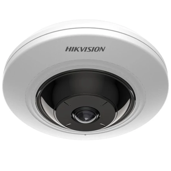 HIKVISION DS-2CD2955G0-ISU (1.05mm) 5 MP WDR mini IR IP fisheye kamera 180° látószöggel; hang I/O; r