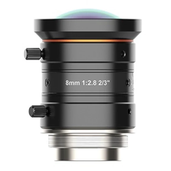 HIKROBOT MVL-MF0828M-8MP Objektív; 8 mm fix fókusztávolság; 8 MP; F2.8-F16; 2/3"; C-menet