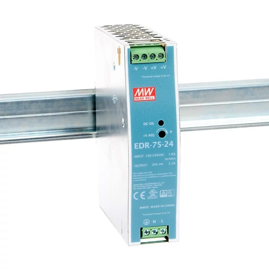 Mean Well EDR-75-24 Tápegység, 24 V DC, 76,8 W