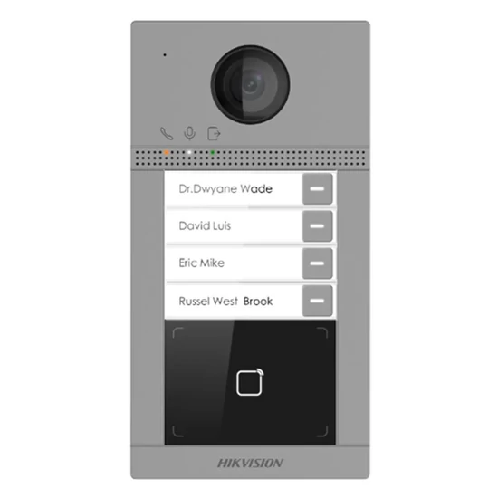 HIKVISION DS-KV8413-WME1(C)/Flush Négylakásos villa IP video-kaputelefon kültéri egység, kártyaolvas