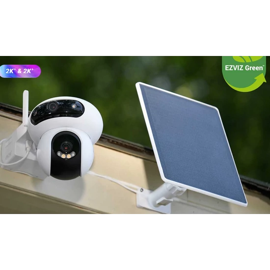 EZVIZ CS-HB90x/SP(4MP+4MP,W4GA) IP, Dual PT kamera, 2K, 4G, Wifi, Mikrofon/Audio, beépített akku + n