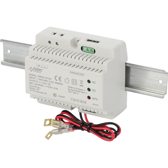 PULSAR DING2-12V2A 13,8V/2,5A DIN sínre szerelhető kapcsolóüzemű szünetmentesíthető tápegység; Grade