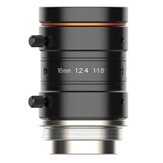 HIKROBOT MVL-HF1624M-10MP Objektív; 16 mm fix fókusztávolság; 10 MP; F2.4-F16; 1/1.8"; C-menet