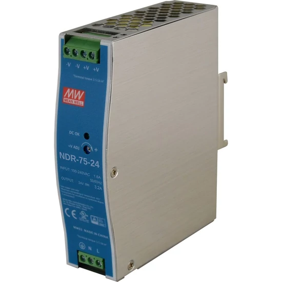 Mean Well NDR-75-24 Tápegység, 24 V DC, 76,8 W