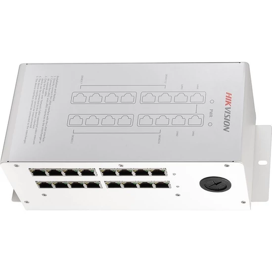 HIKVISION DS-KAD612 Disztribútor egység kaputáblákhoz és lakáskészülékekhez; beépített tápegység; 16