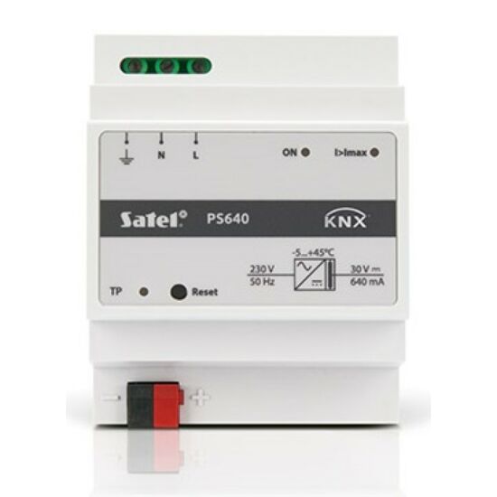 SATEL KNX-PS 640 Tápegység KNX automatizálási rendszerhez; 28-30 VDC kimenet