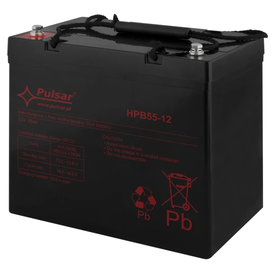 PULSAR HPB55-12 Akkumulátor 12V 55Ah; HPB széria; csatlakozó: