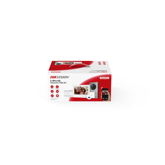 HIKVISION DS-KIS705EY Kétvezetékes HD video-kaputelefon szett; kültéri; fehér beltéri; disztributor