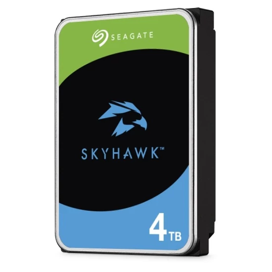 SEAGATE ST4000VX016 SkyHawk; 4 TB biztonságtechnikai merevlemez; 256 MB cache; 24/7 alkalmazásra