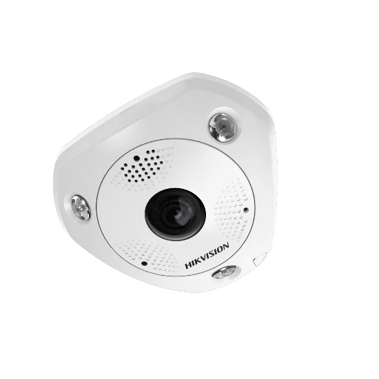 HIKVISION DS-2CD6365G0E-IVS(1.27mm)(B) 6 MP 360° vandálbiztos IR Smart IP panorámakamera; hang/riasz