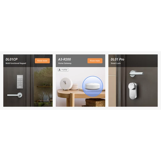 EZVIZ CS-DL01/DL01CP/A3 Vezetéknélküli billentyűzet + vezetéknélküli okos zár + A3-R200 home gateway