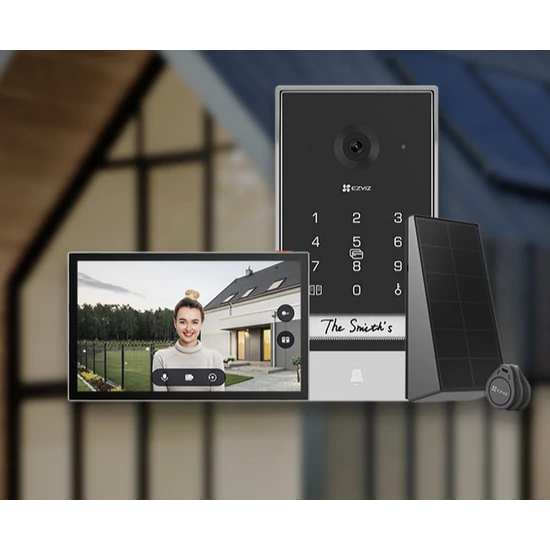EZVIZ CS-EP7(3MP) Vezetéknélküli kaputelefon szett, 2K, Wifi, MikAudio, IR 6m, akkumulátor, 7?