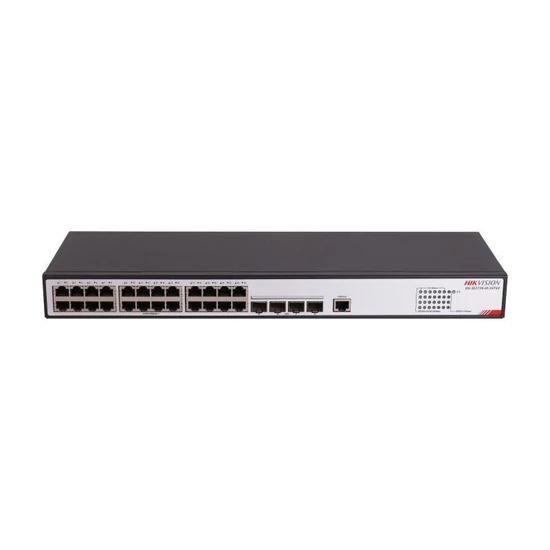 HIKVISION DS-3E2728-HI-24T4X 28 portos switch; L2; 24 1000M RJ45 + 4 10G SFP+ uplink port; menedzsel