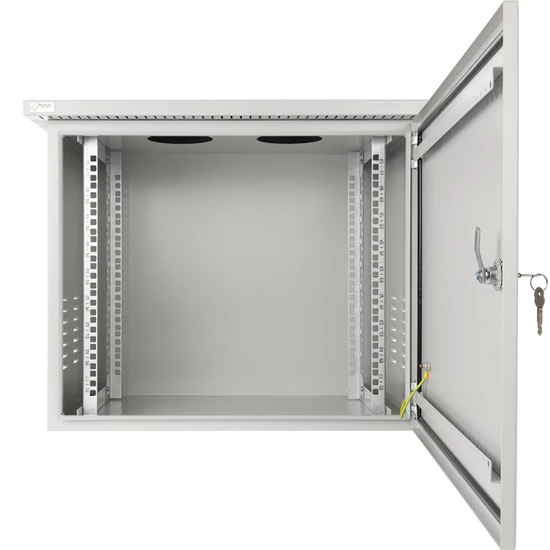 PULSAR RK964-G 19" 9U 600x400 fali rack szekrény; készre szerelt; vandálbiztos; szürke