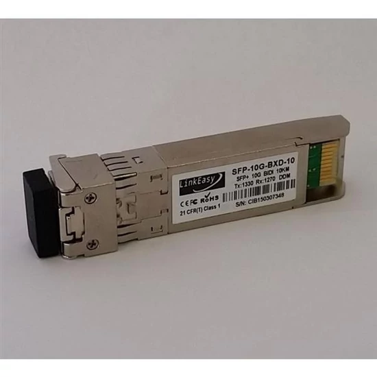 LINKEASY SFP-10G-BXD-10 BiDi SFP+ modul, 9.95 - 10.3G, 1330/1270nm, 10km távolság, 070 hőm. tart., D