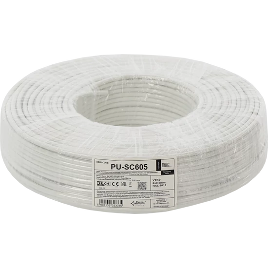 PULSAR PU-SC605 Riasztó kábel; 6 db ér 0,2 mm2 keresztmetszettel; réz; Eca ; 100 fm
