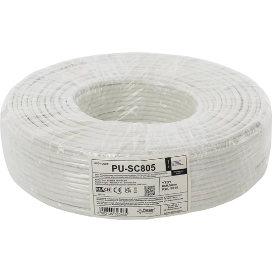 PULSAR PU-SC805 Riasztó kábel; 8 db ér 0,2 mm2 keresztmetszettel; réz; Eca ; 100 fm