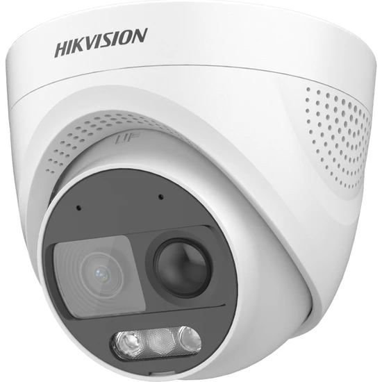 HIKVISION DS-2CE72DF3T-PIRXOS (2.8mm) 2 MP ColorVu THD WDR fix turret kamera; villogó fény és hangri