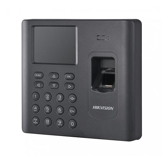 HIKVISION DS-K1A802AF-B Munkaidő terminál, ujjnyomatolvasóval és billetyűzettel; RJ45; akkumulátorral