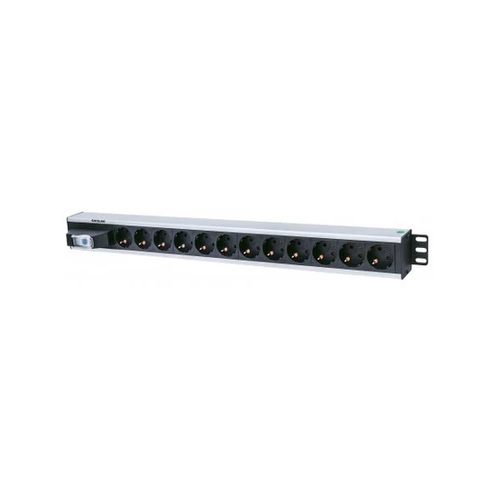 MANHATTAN 711449 elosztó - Vertikális Rackmount elosztó, 12 aljzat, 1.6m, PDU
