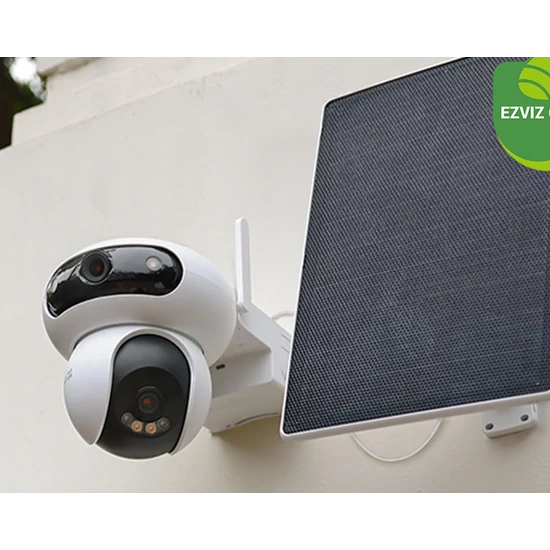 EZVIZ CS-HB90/SP(4MP+4MP) IP, Dual PT kamera, 4MP, Wifi, Kétirányú audió, beépített akku + napelem s