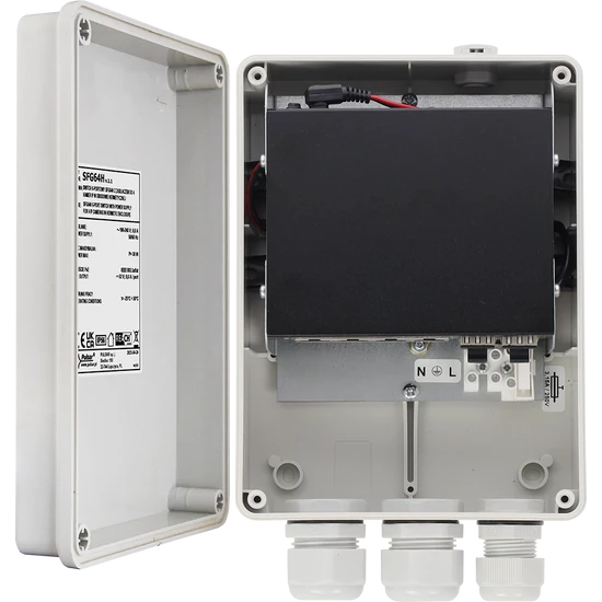 PULSAR SFG64H 6 portos Gbit PoE switch kültéri dobozban; 4 PoE + 2 SFP uplink port; nem menedzselhet