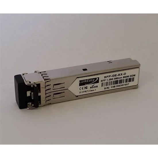 LINKEASY SFP-GE-SX-D SFP modul, 155M1.25G, 850nm, 550m távolság, 070 hőm. tart. DDM funkció