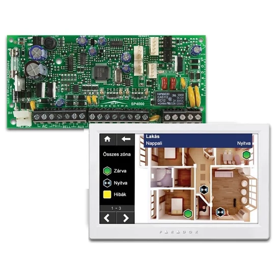 Paradox SP4000 + TM70W szett - 32 zónás, vezetékes központ szett