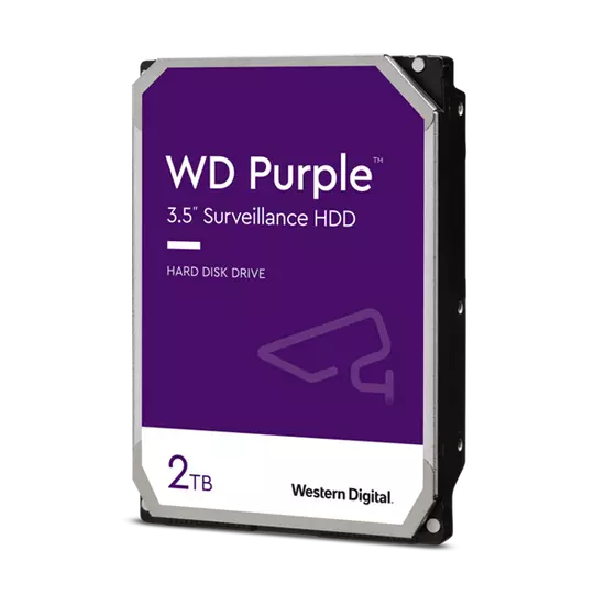 WESTERN DIGITAL WD23PURZ WD Purple; 2 TB biztonságtechnikai merevlemez; 24/7 alkalmazásra; nem RAID kompatibilis