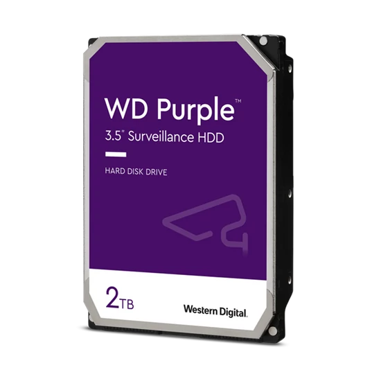 WESTERN DIGITAL WD23PURZ WD Purple; 2 TB biztonságtechnikai merevlemez; 24/7 alkalmazásra; nem RAID